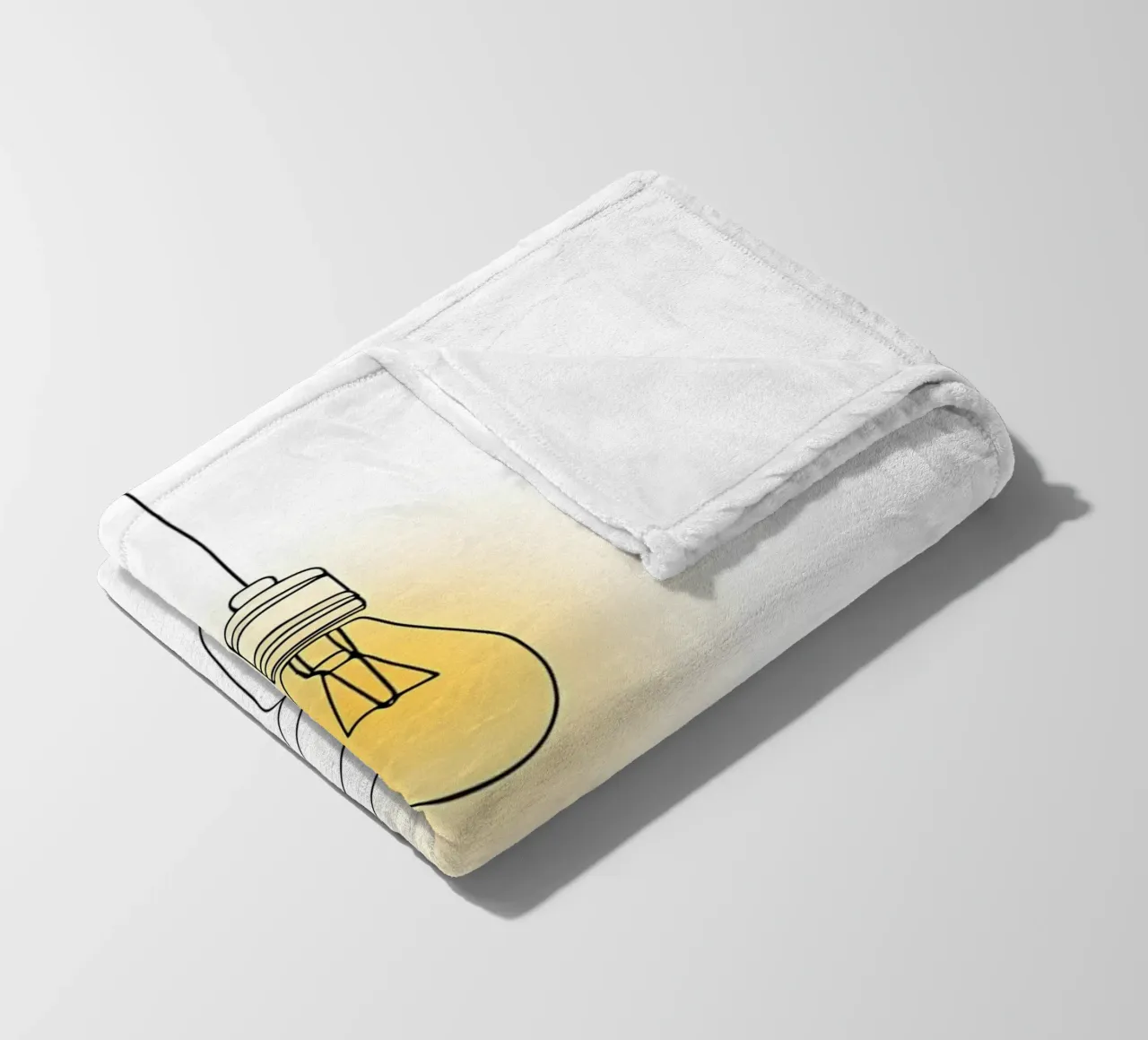 Light Up - Line art minimalista coperta in pile da Viv Line Art