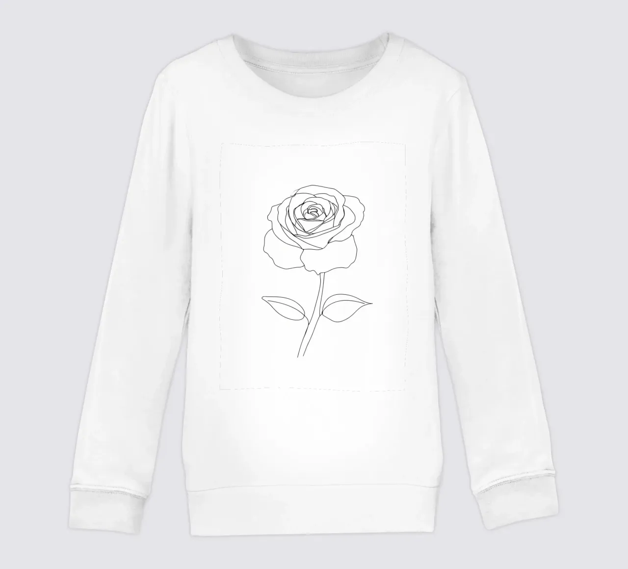 Fiore - Line art minimalista felpa bambino da Viv Line Art