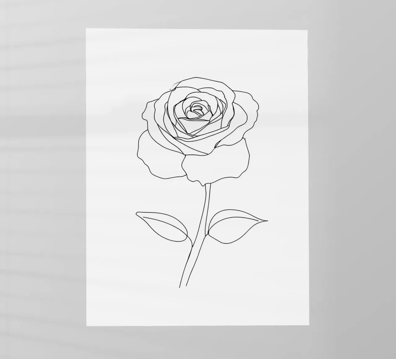 Fiore - Line art minimalista pellicola backlit da Viv Line Art