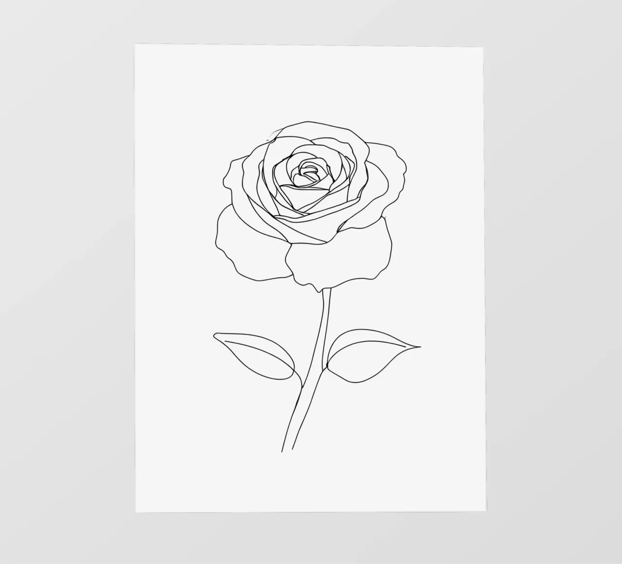 Fiore - Line art minimalista telo in pvc da Viv Line Art