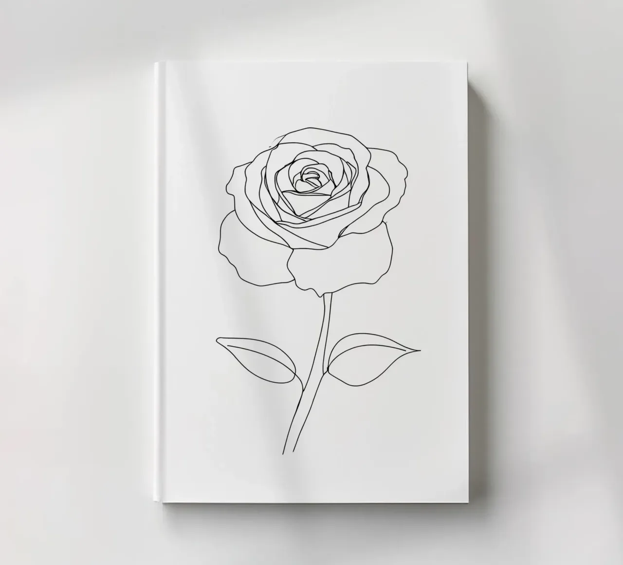 Flower - Minimalist Line Art notebook by Viv Line Art