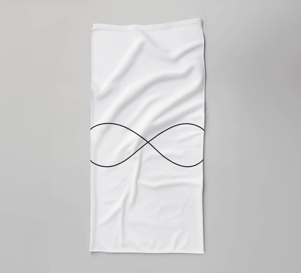 Infini - Dessin au trait minimaliste serviette de bain de Viv Line Art