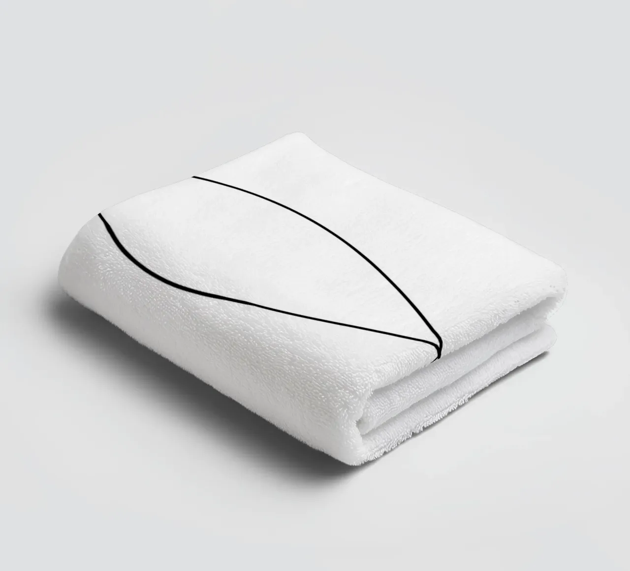 Infini - Dessin au trait minimaliste serviette de bain de Viv Line Art