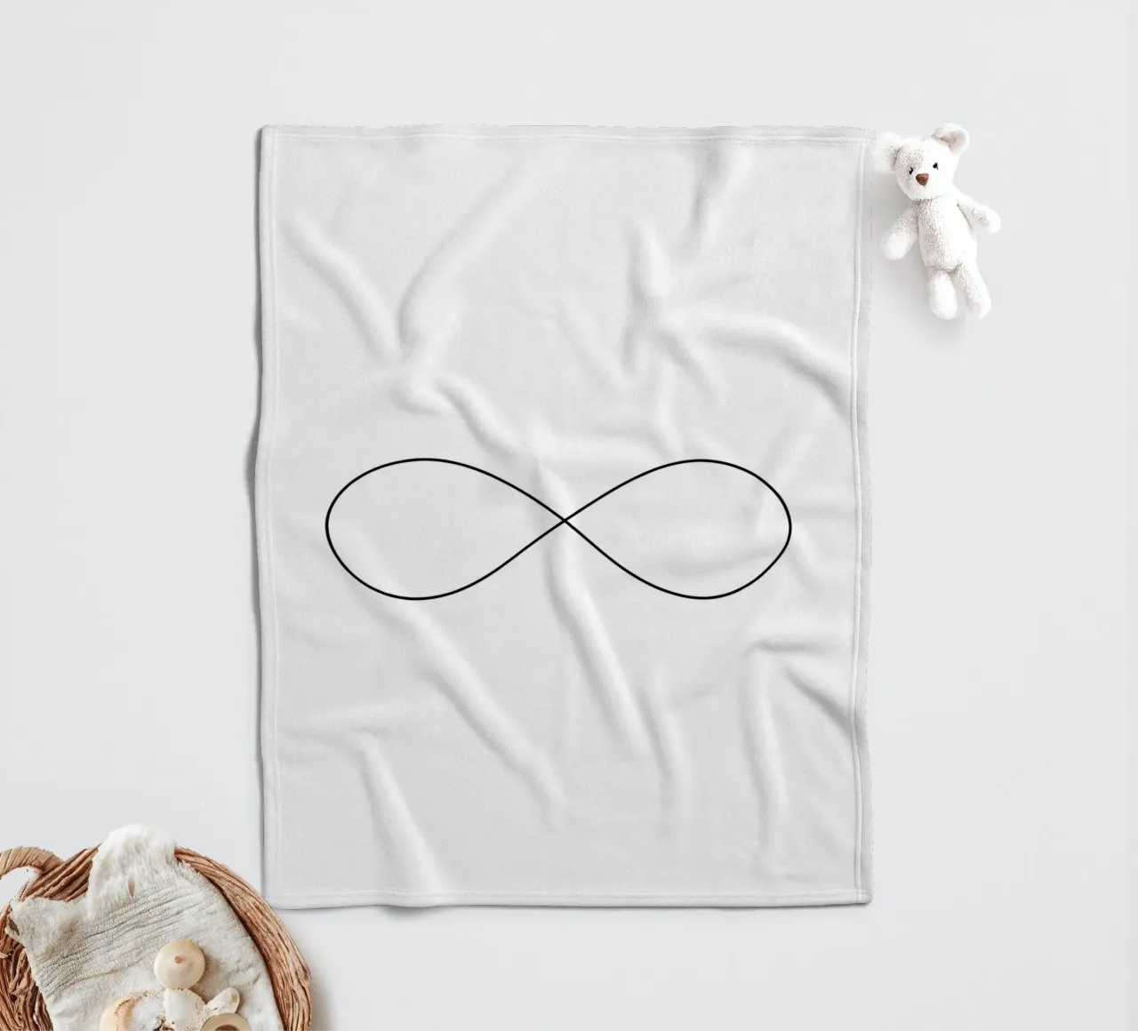 Infinito - Line art minimalista coperta in pile da Viv Line Art
