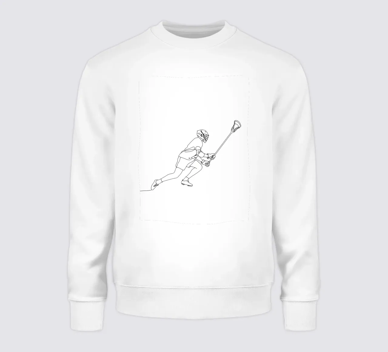 Lacrosse - Line art minimalista felpa da Viv Line Art