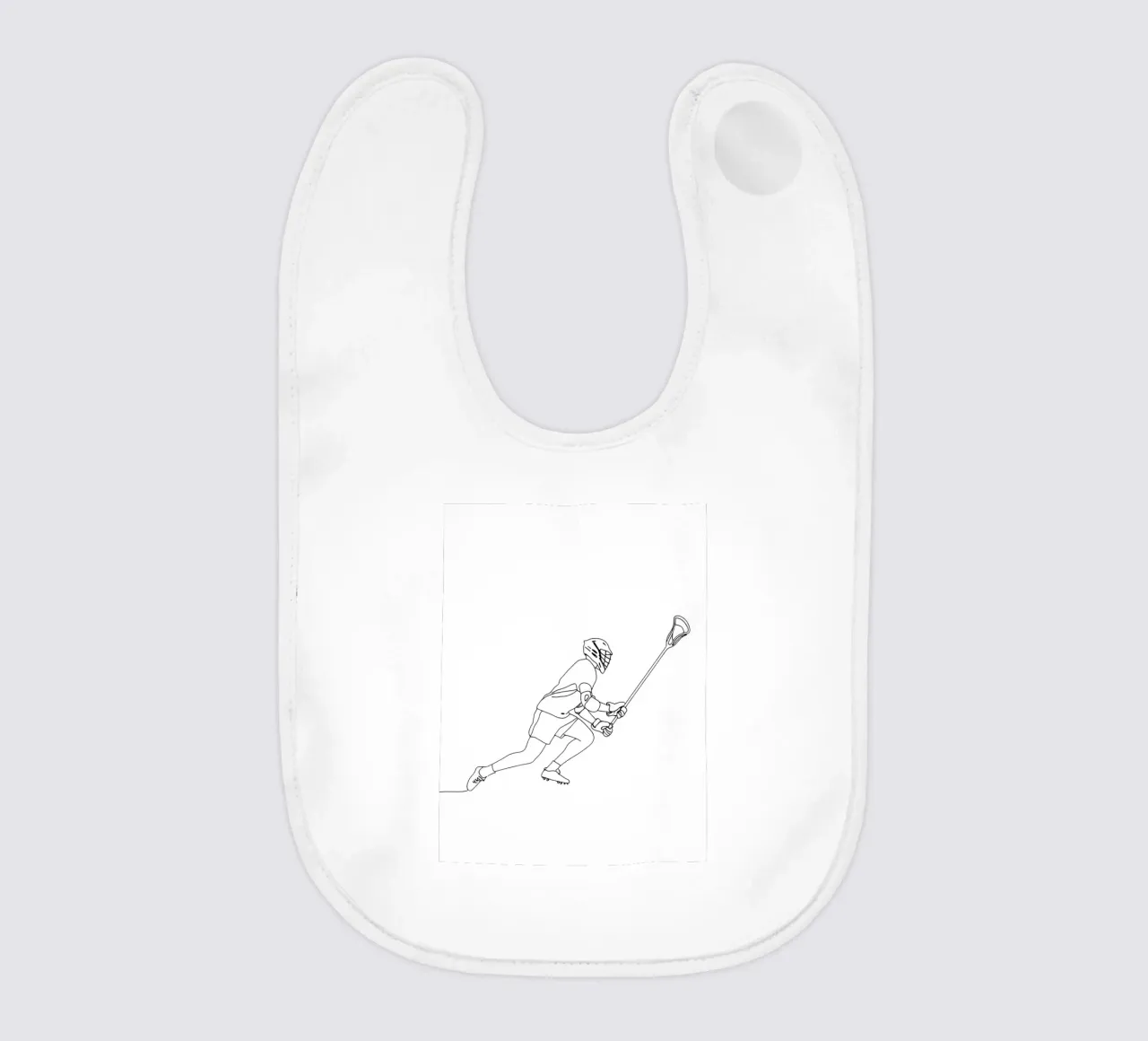 Lacrosse - Line art minimalista bavaglino da Viv Line Art