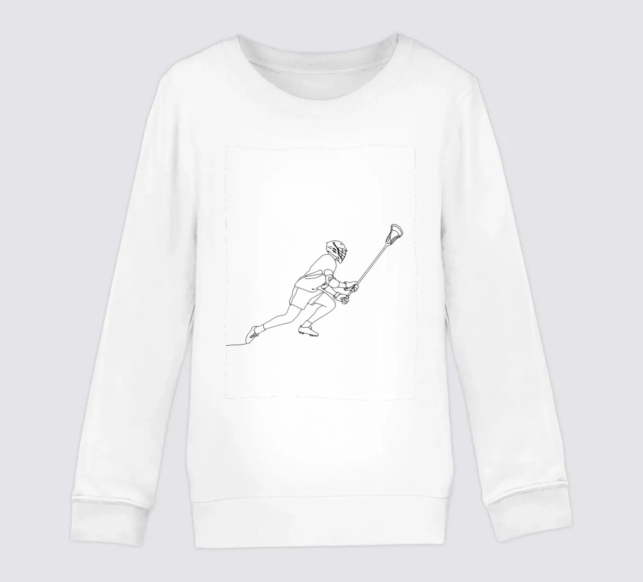 Lacrosse - Line art minimalista felpa bambino da Viv Line Art