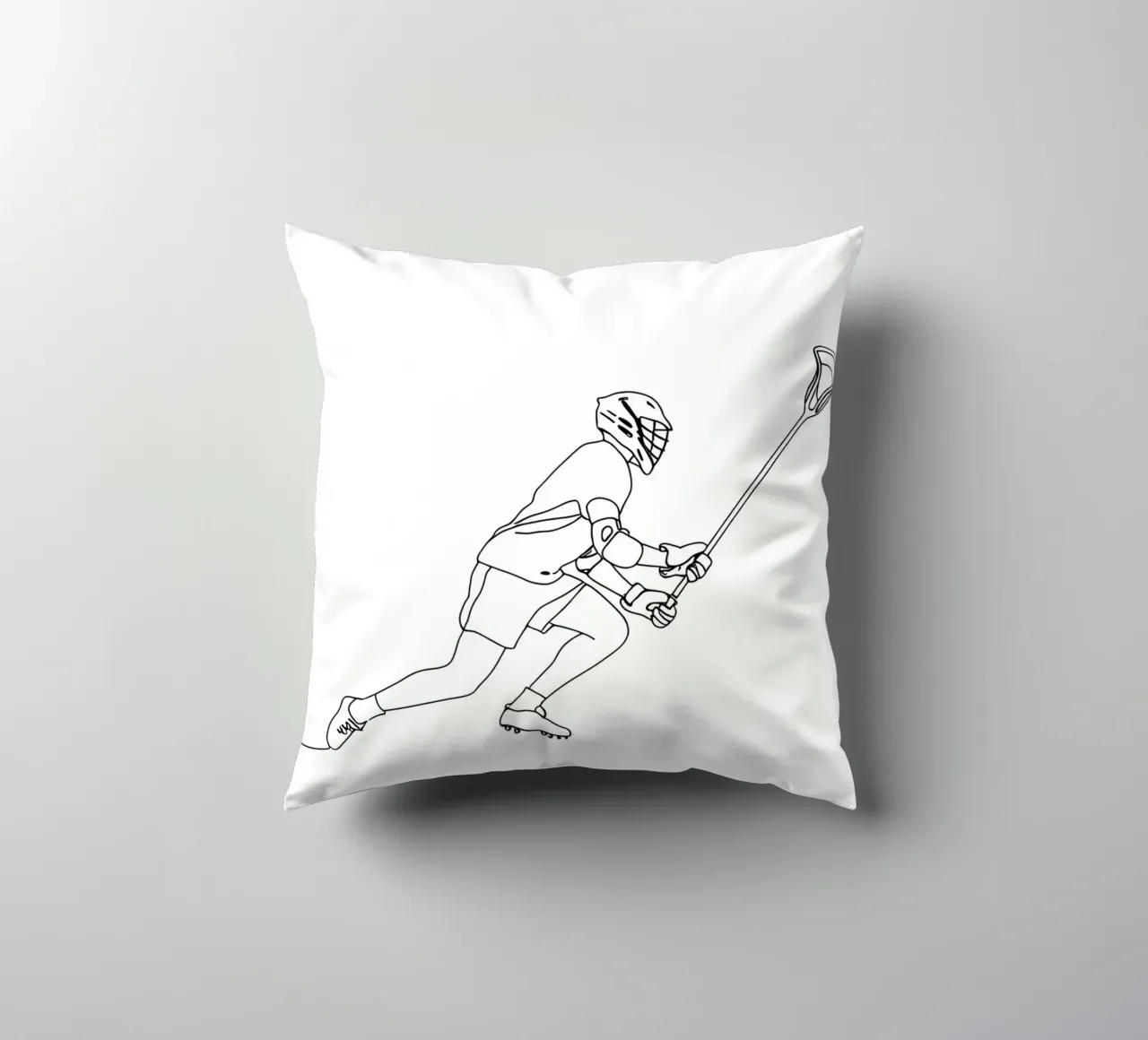 Lacrosse - Line art minimalista cuscino da Viv Line Art