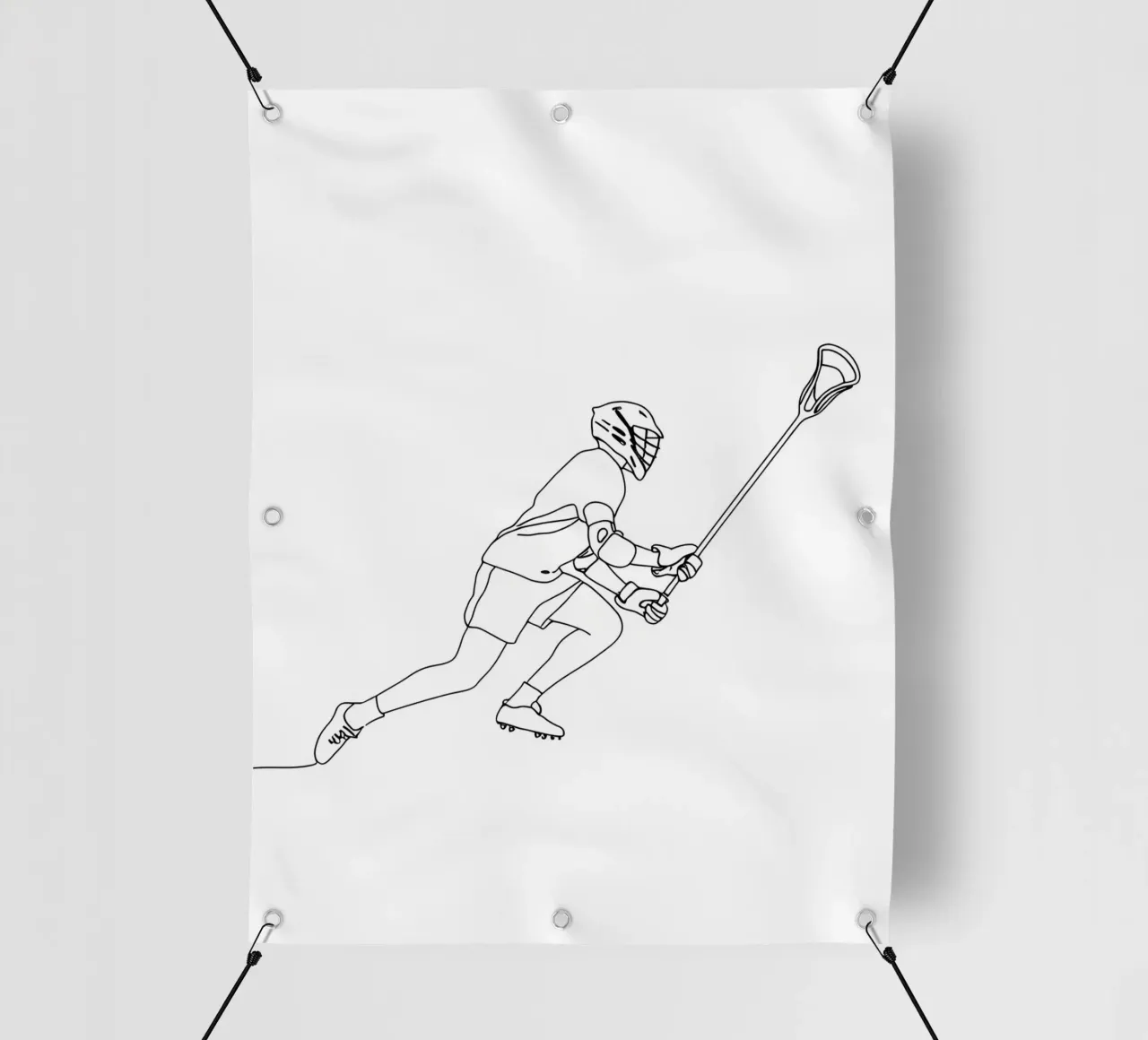 Lacrosse - Line art minimalista telo in pvc da Viv Line Art