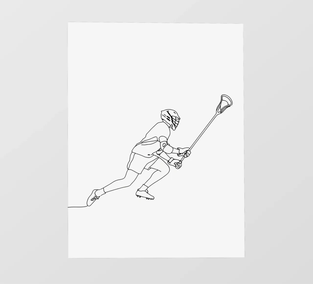 Lacrosse - Line art minimalista telo in pvc da Viv Line Art