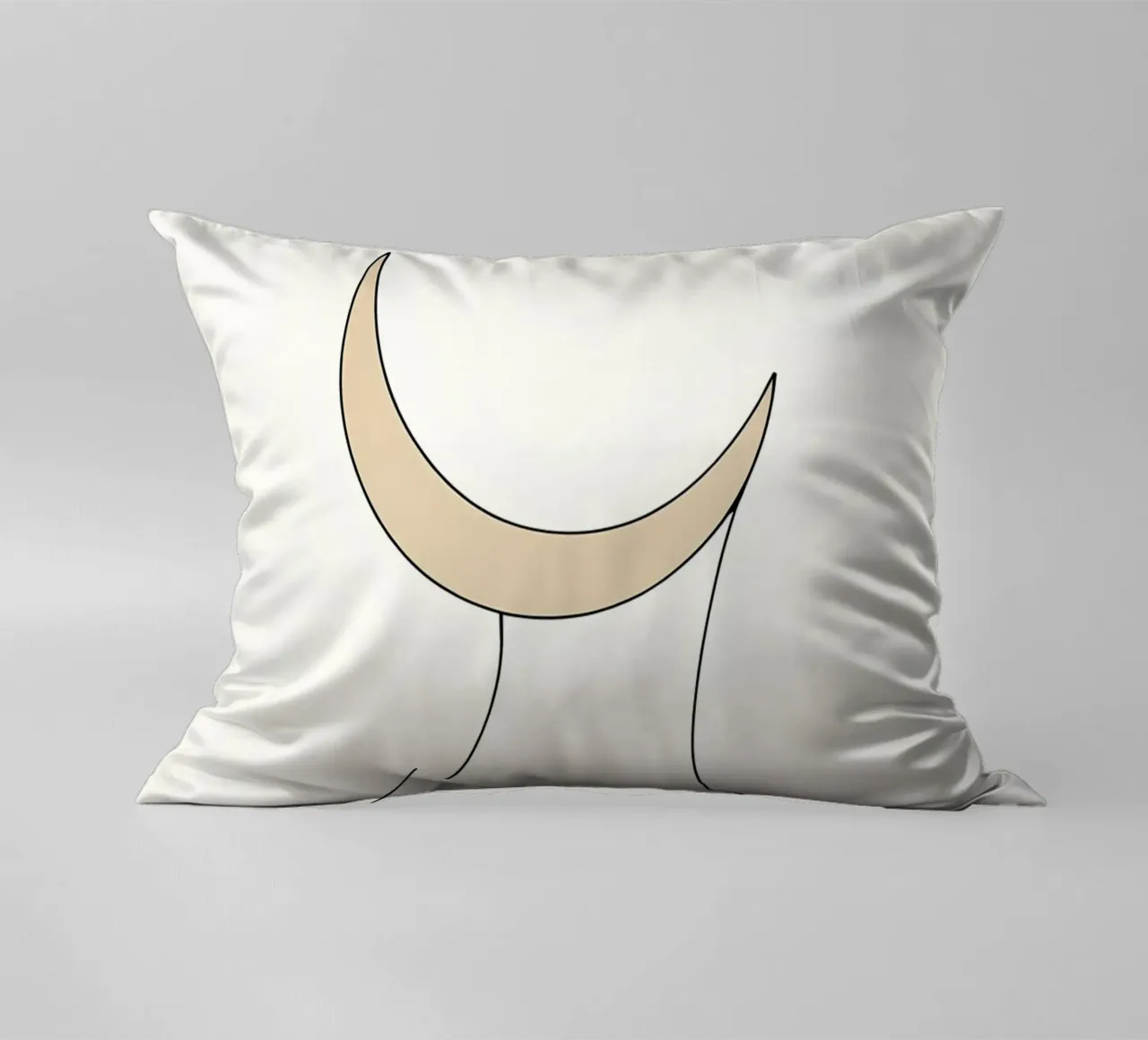 Donna luna - Line art minimalista cuscino da Viv Line Art