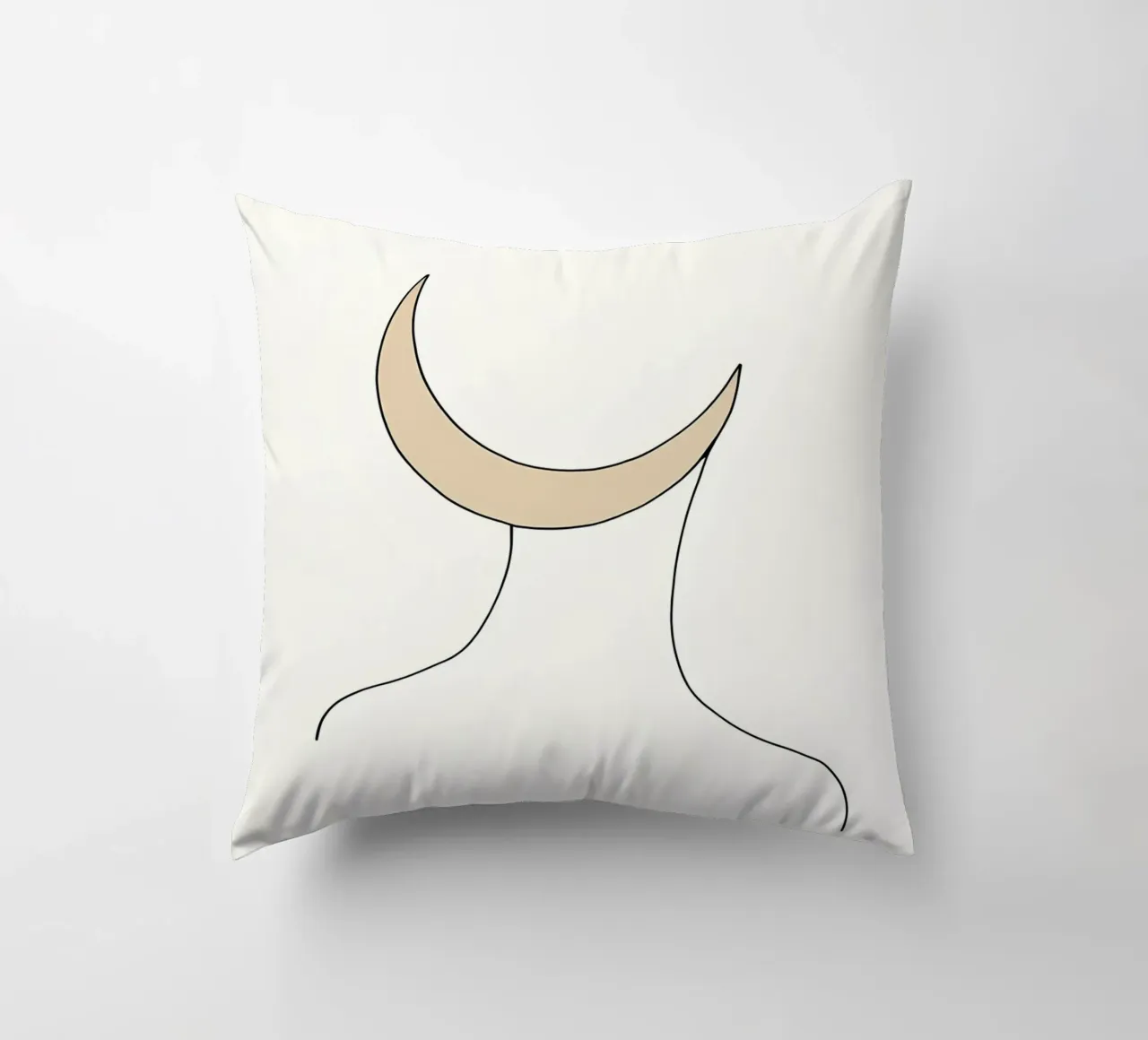 Donna luna - Line art minimalista cuscino da Viv Line Art