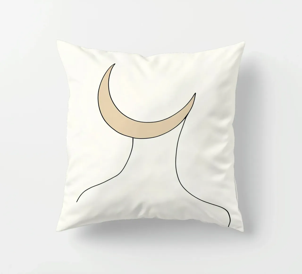 Donna luna - Line art minimalista cuscino da Viv Line Art