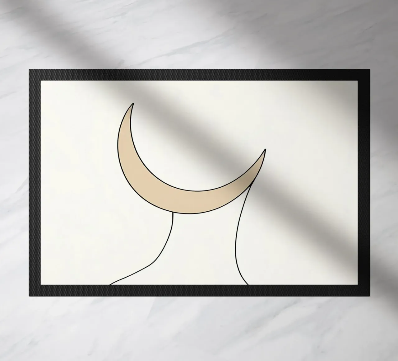 Donna luna - Line art minimalista zerbino da Viv Line Art
