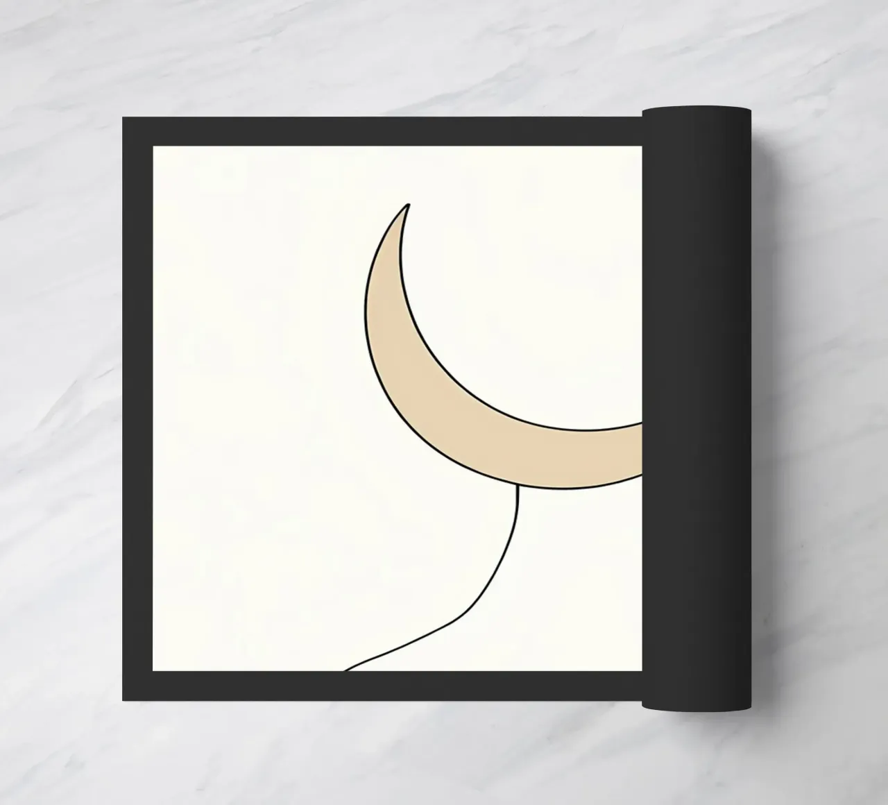 Donna luna - Line art minimalista zerbino da Viv Line Art