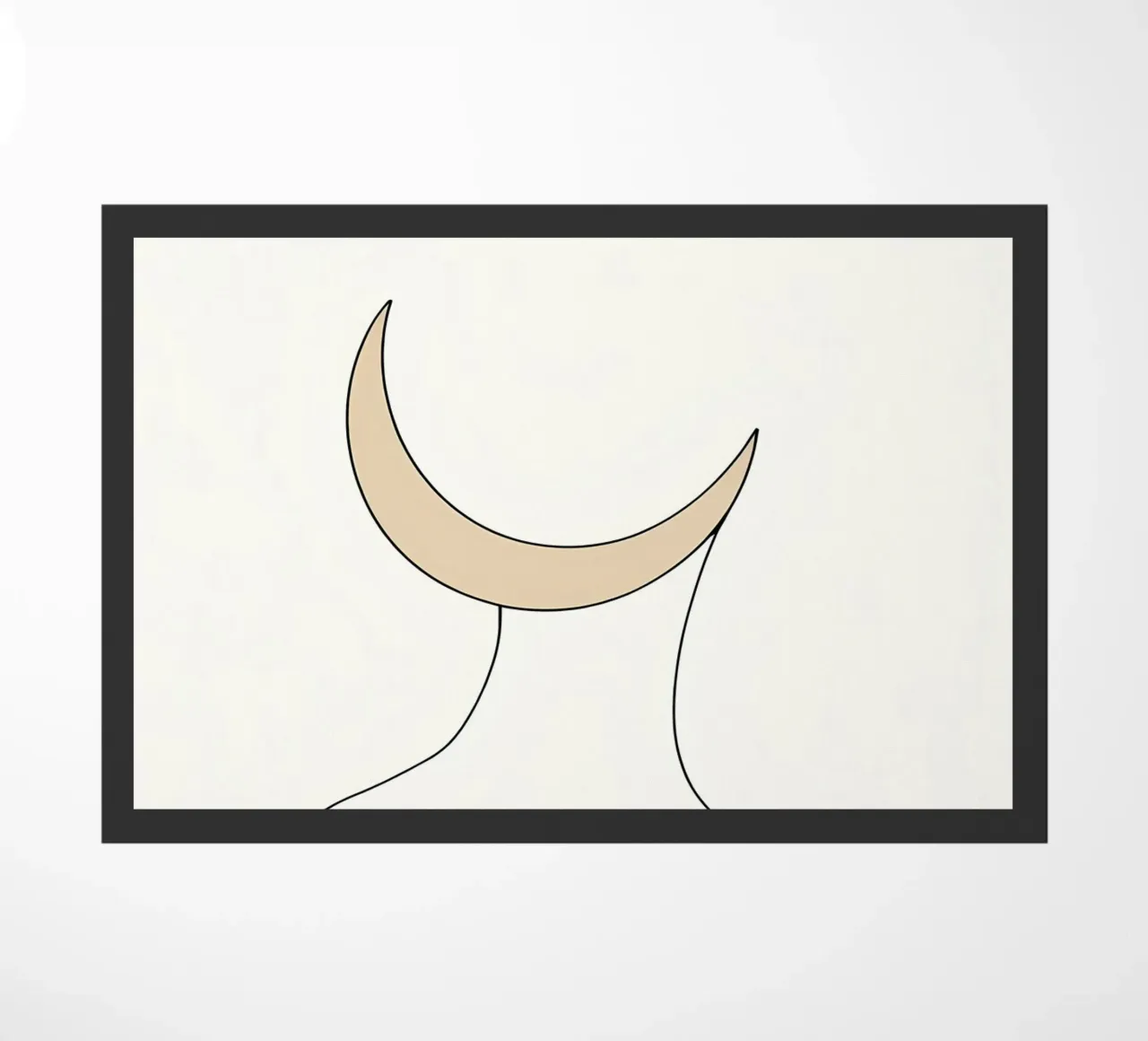 Donna luna - Line art minimalista zerbino da Viv Line Art