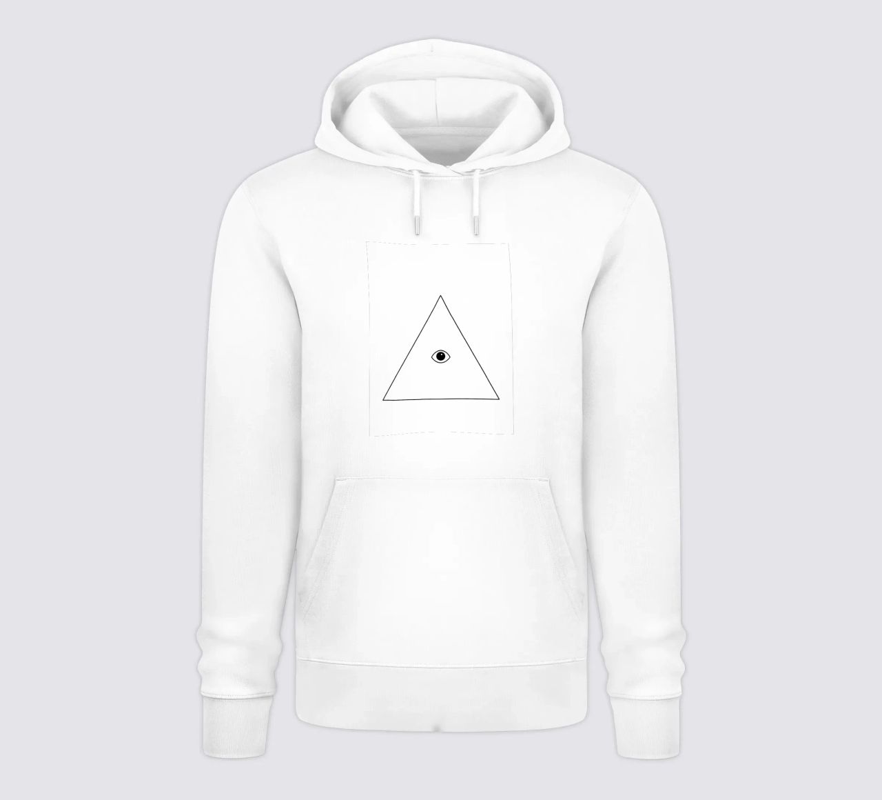 Occhio nel triangolo - Line art minimalista felpa con cappuccio da Viv Line Art