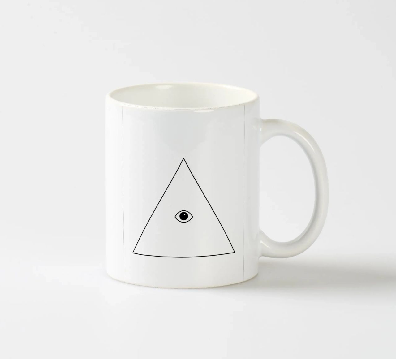 Occhio nel triangolo - Line art minimalista tazza in ceramica da Viv Line Art