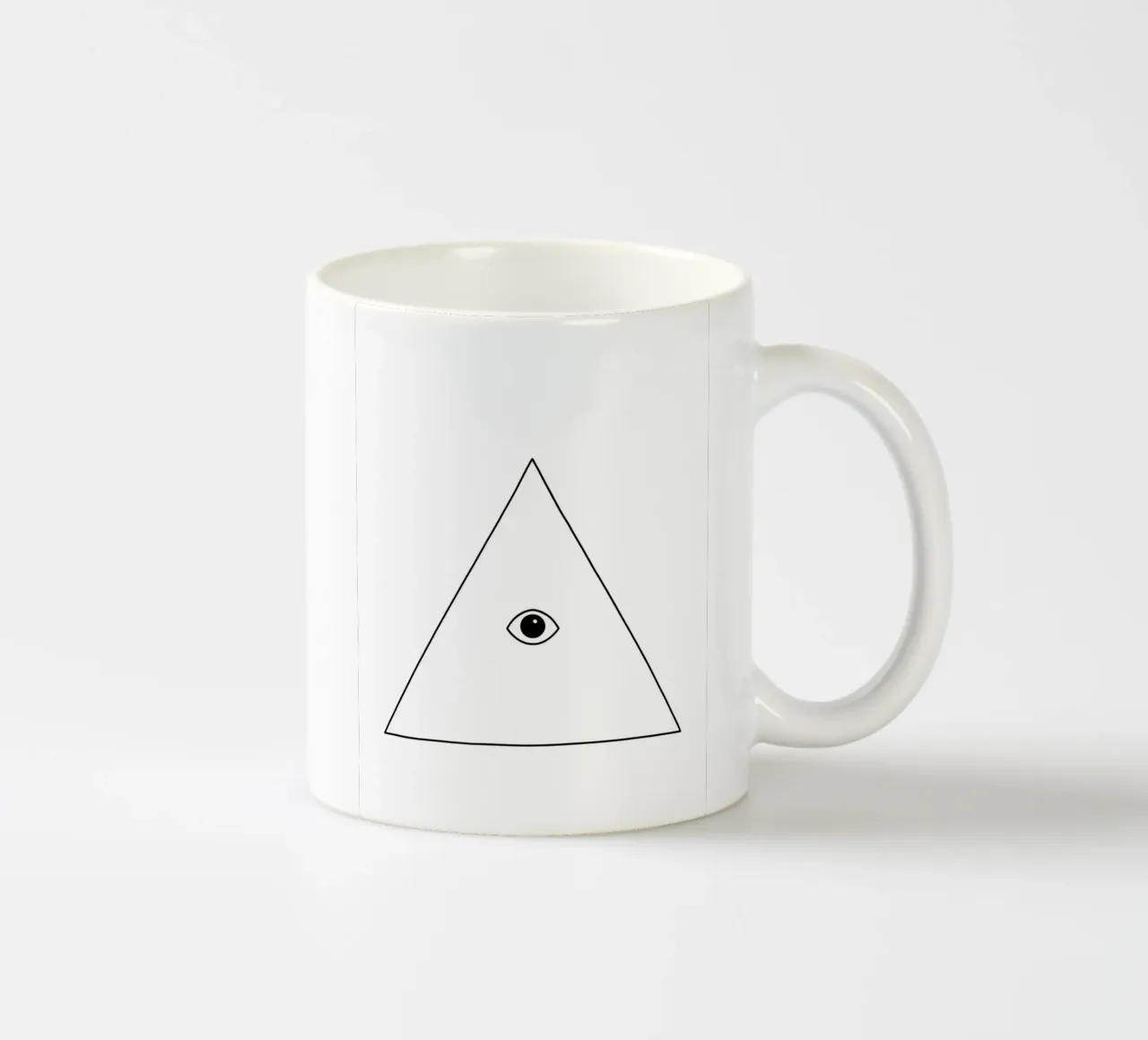 Oeil dans un triangle - Dessin au trait minimaliste mug en céramique de Viv Line Art
