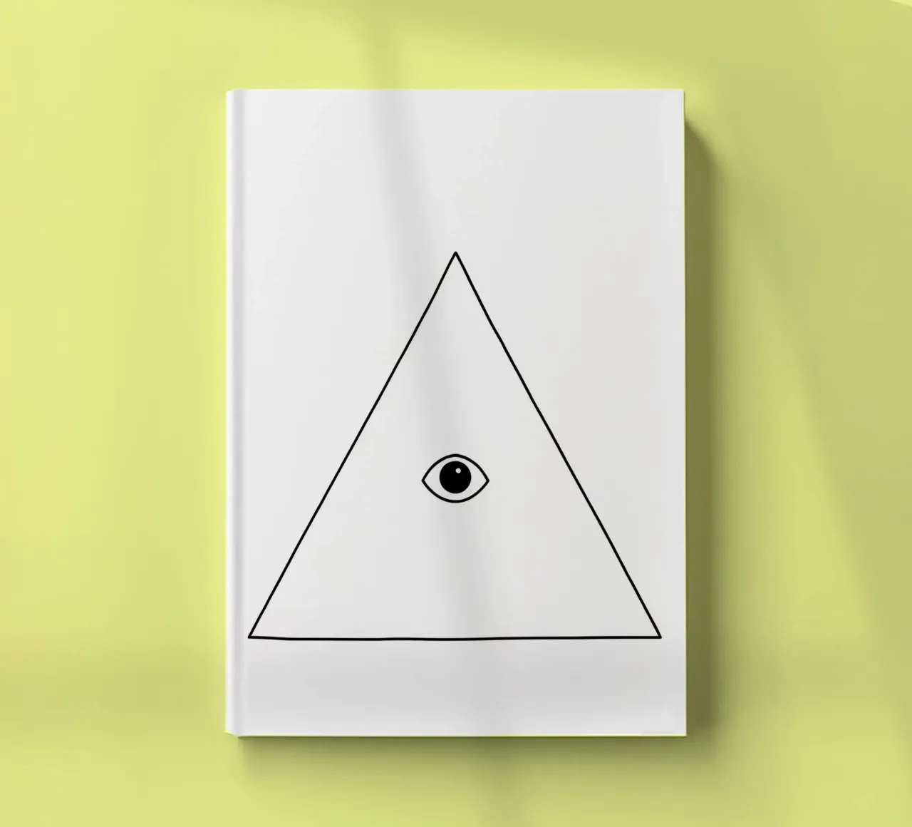 Eye In Triangle - Minimalist Line Art notebook by Viv Line Art