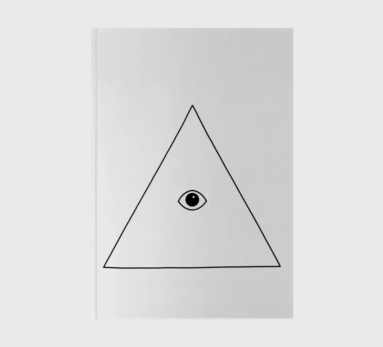 Eye In Triangle - Minimalist Line Art notebook by Viv Line Art