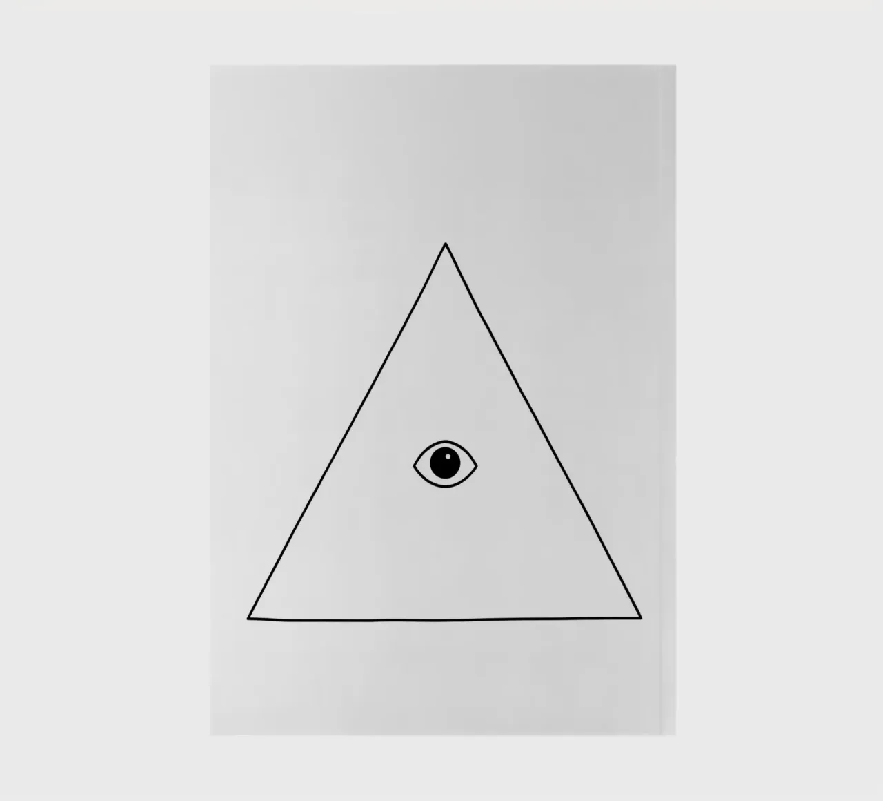 Eye In Triangle - Minimalist Line Art notebook by Viv Line Art