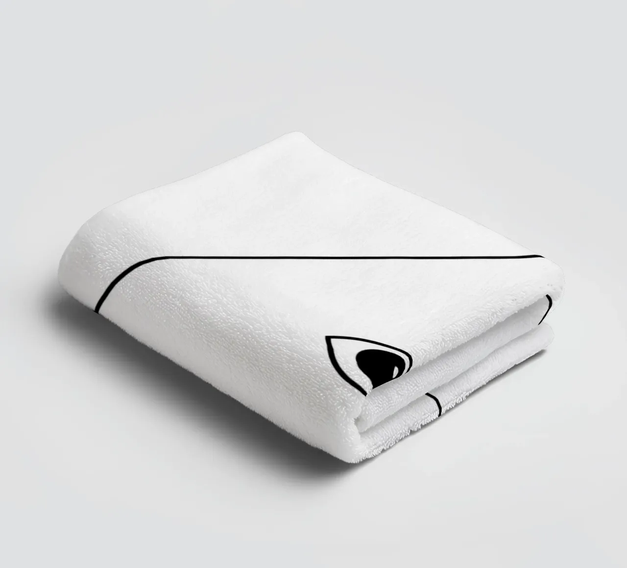 Eye In Triangle - Minimalist Line Art towel by Viv Line Art
