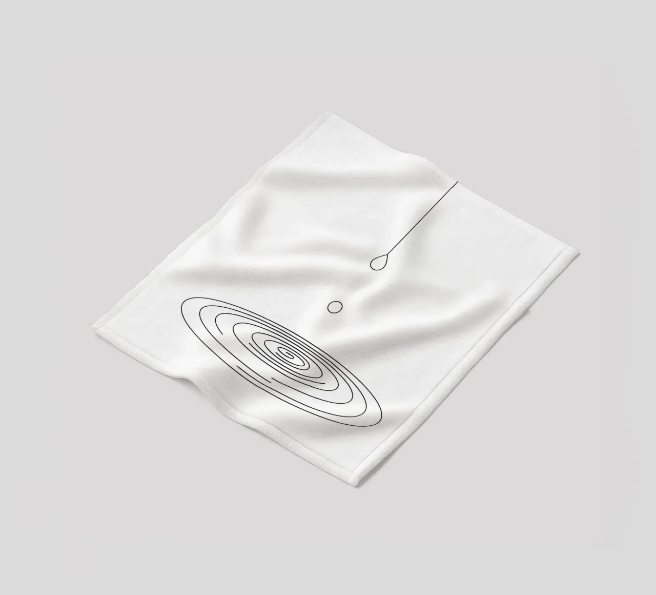 Goccia d'acqua - Line Art minimalista coperta in pile da Viv Line Art