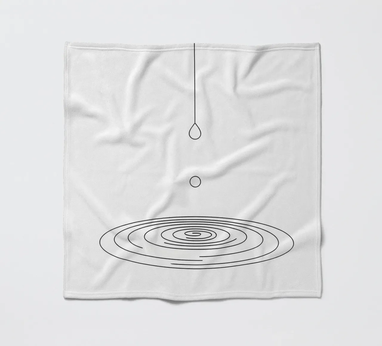Goccia d'acqua - Line Art minimalista coperta in pile da Viv Line Art