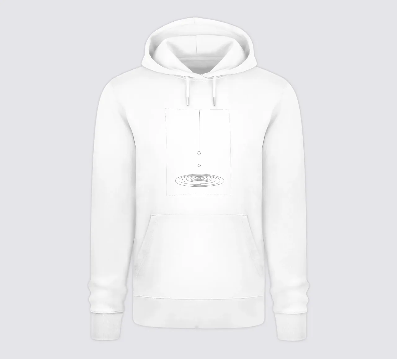 Goccia d'acqua - Line Art minimalista felpa con cappuccio da Viv Line Art