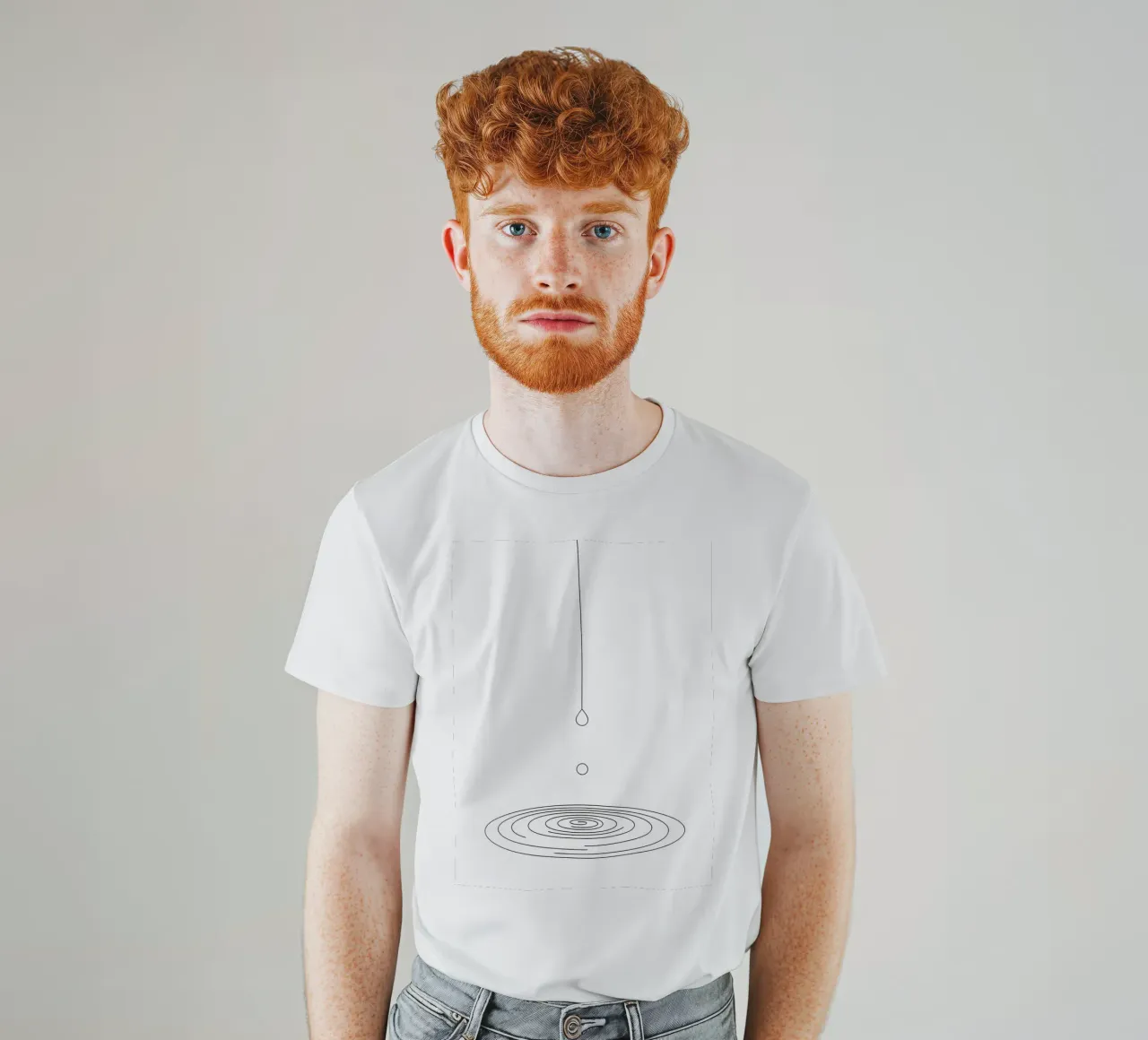 Goccia d'acqua - Line Art minimalista t-shirt da Viv Line Art