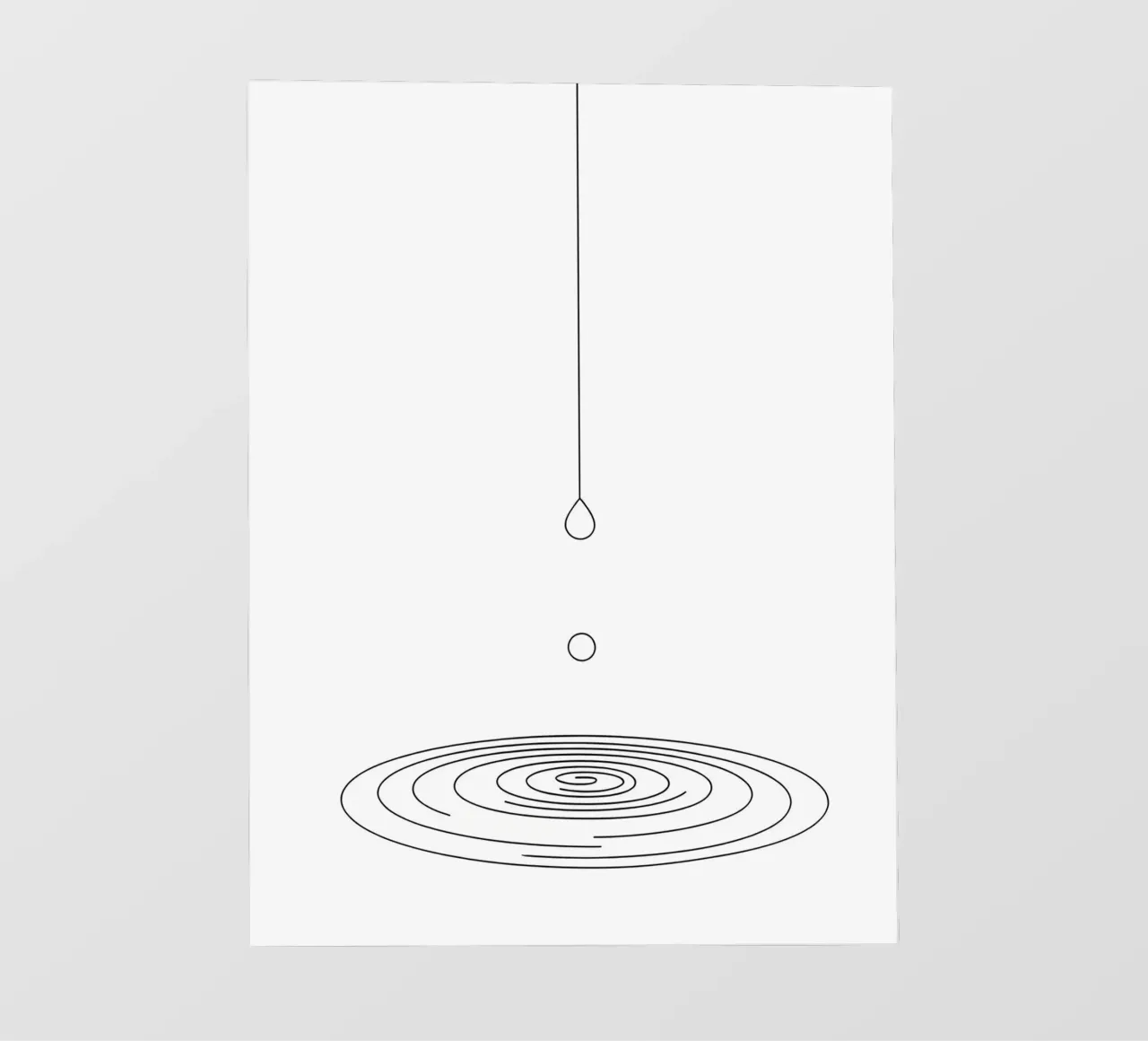 Goccia d'acqua - Line Art minimalista pellicola backlit da Viv Line Art