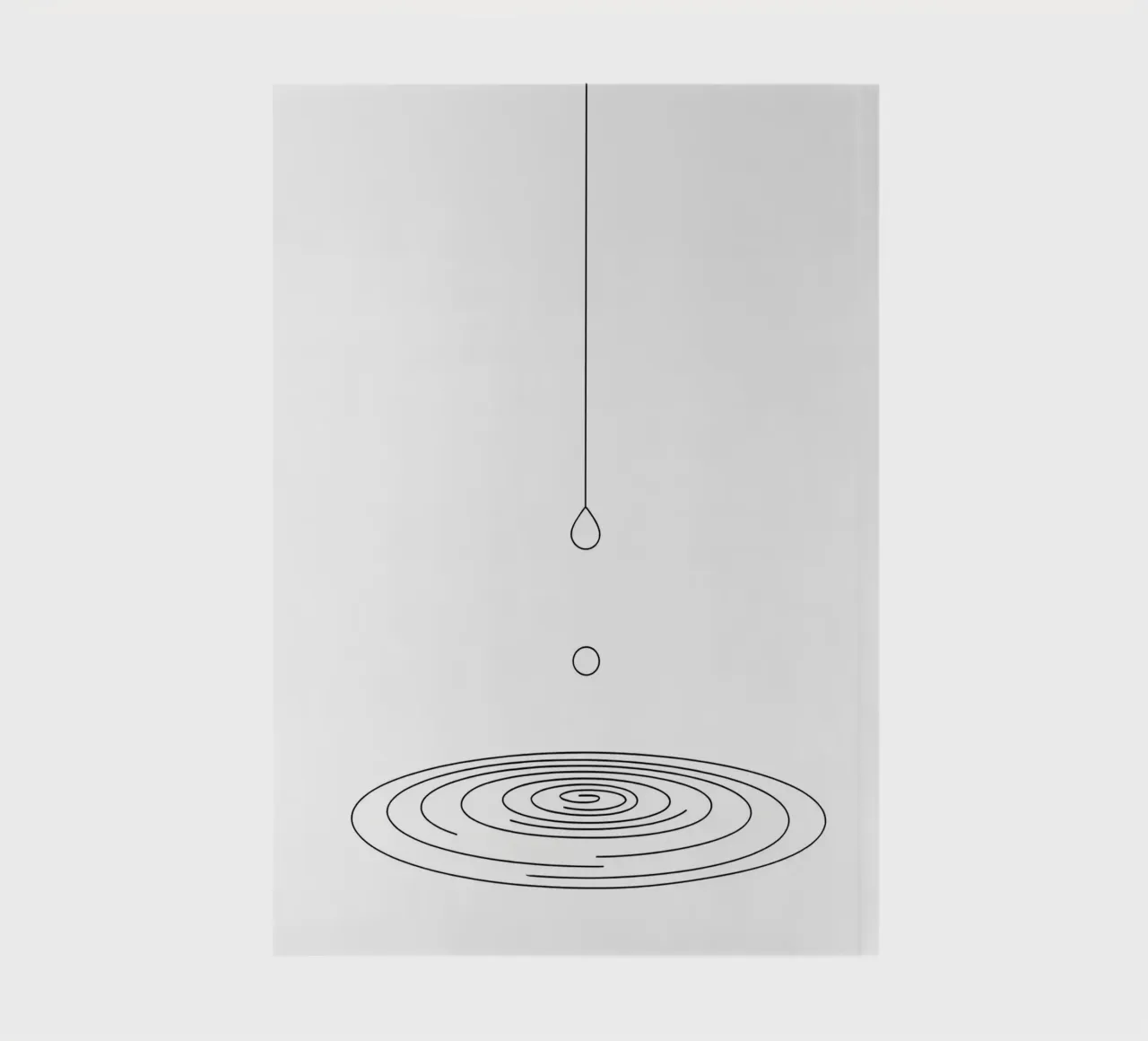 Goccia d'acqua - Line Art minimalista diario da Viv Line Art