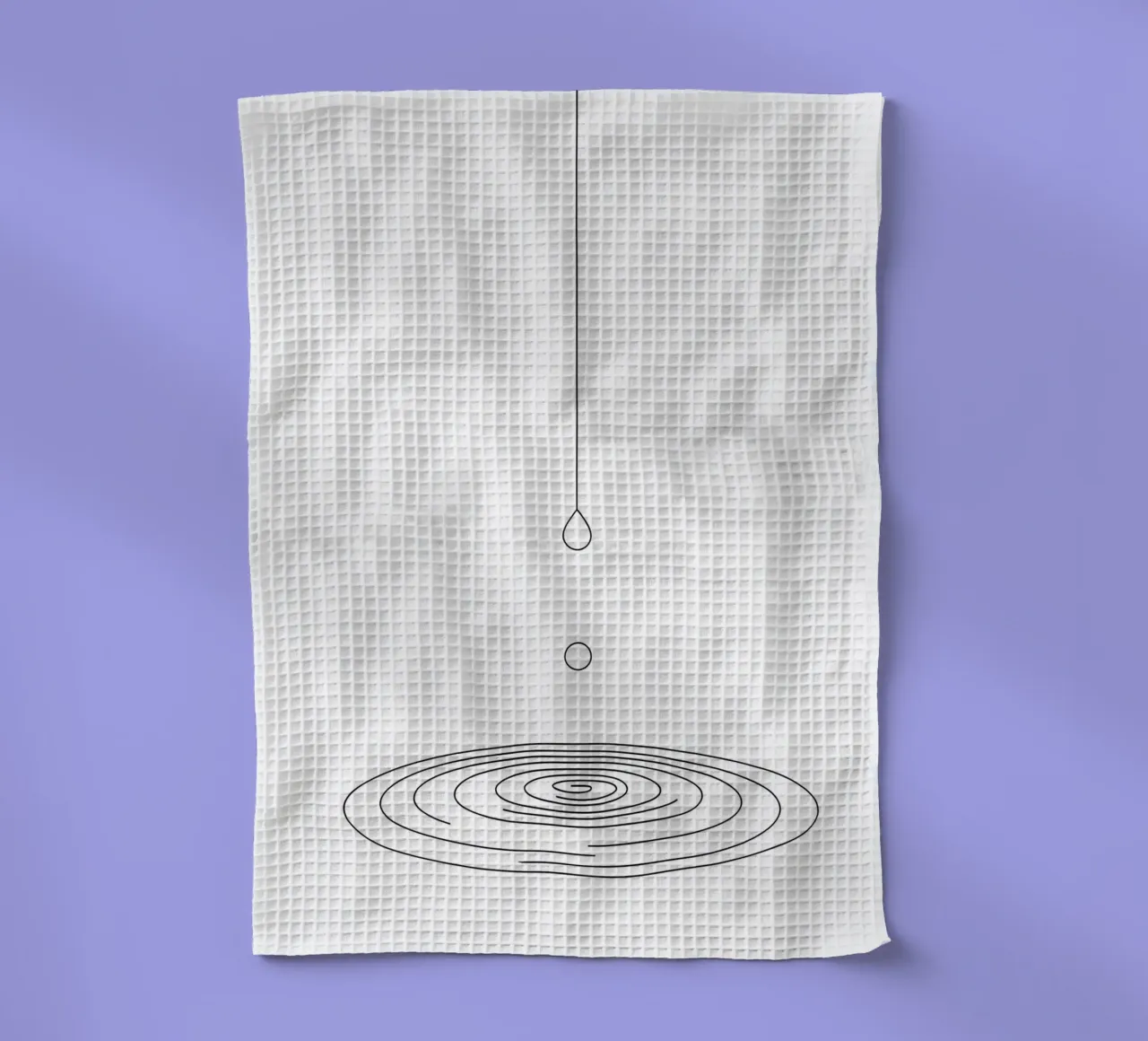 Goccia d'acqua - Line Art minimalista canovaccio da cucina da Viv Line Art