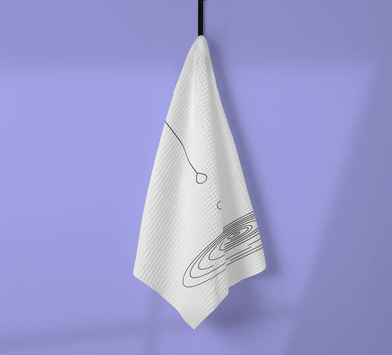 Goccia d'acqua - Line Art minimalista canovaccio da cucina da Viv Line Art