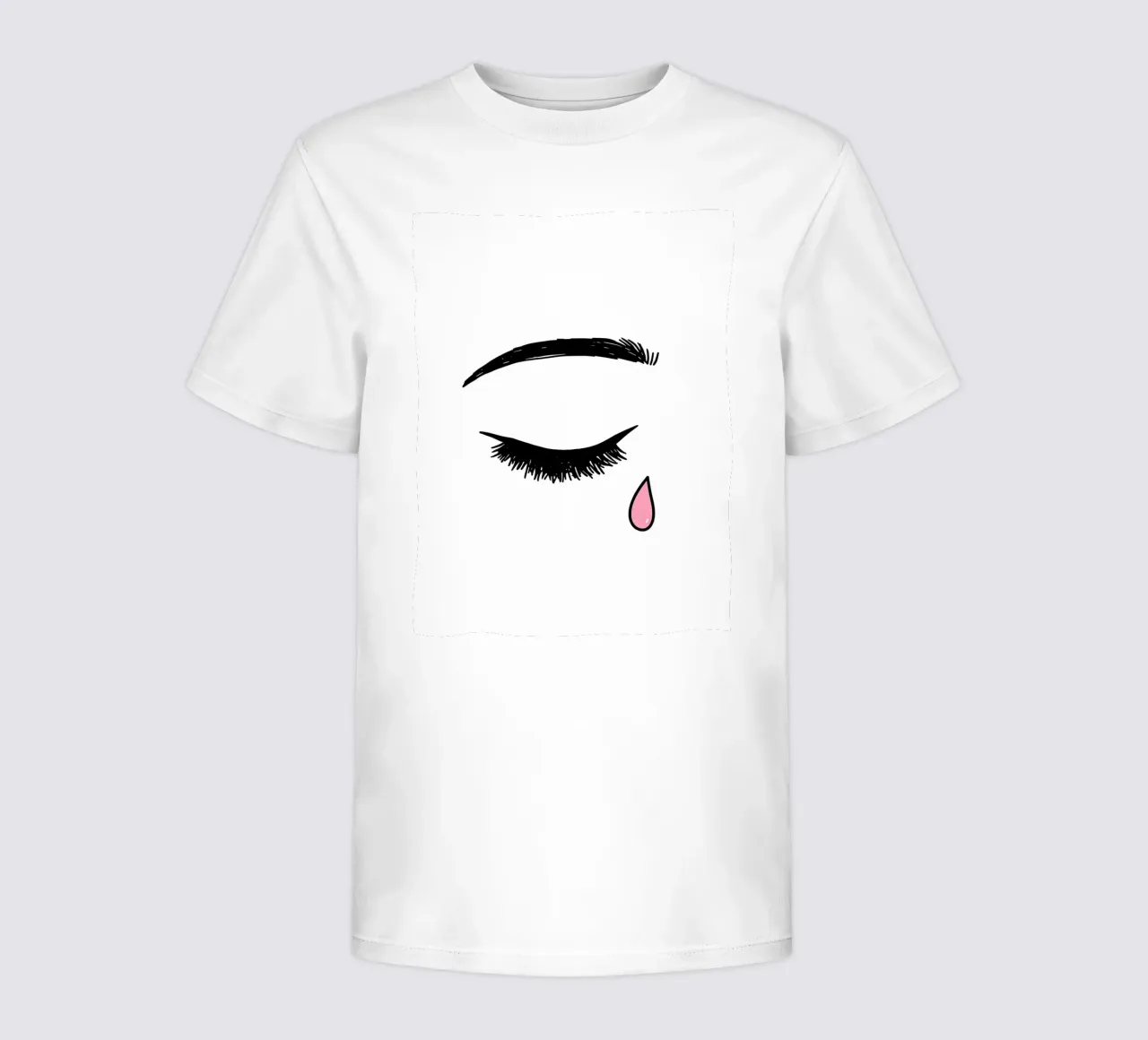 Tear From Eye - Minimalist Line Art kids t-shirt by Viv Line Art