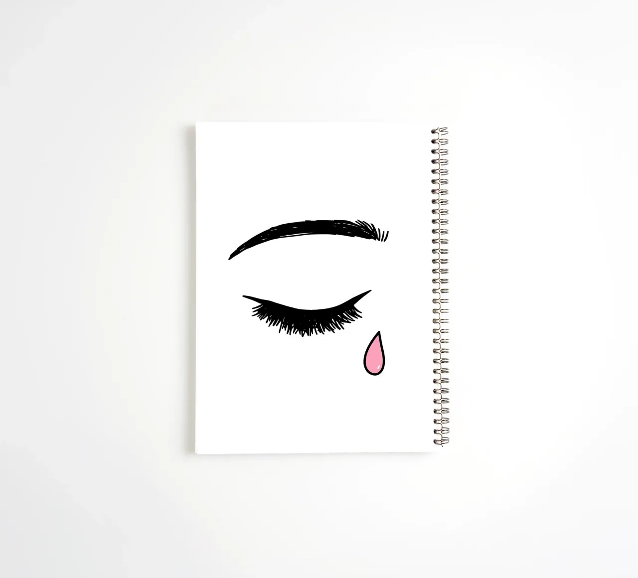 Tear From Eye - Minimalist Line Art spiral notebook by Viv Line Art