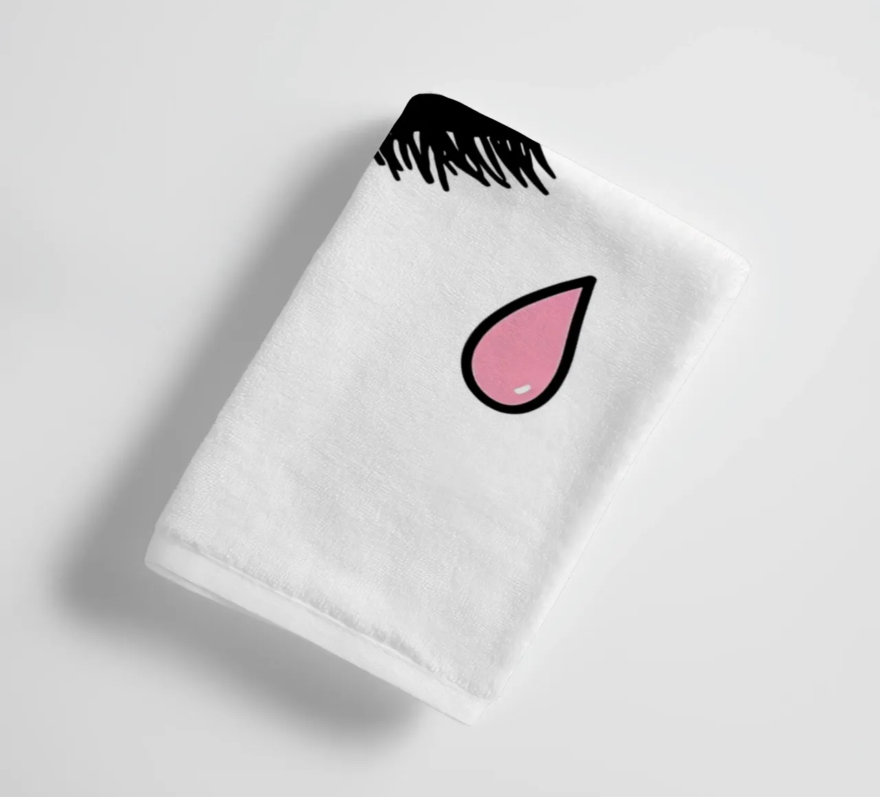Tear From Eye - Minimalist Line Art towel by Viv Line Art