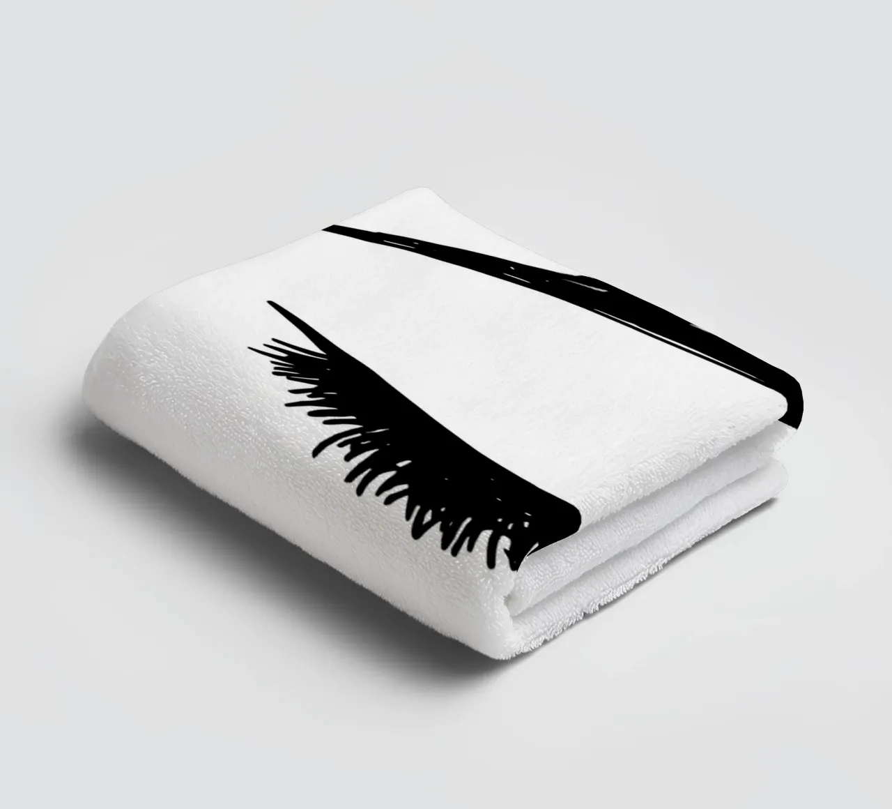 Tear From Eye - Minimalist Line Art towel by Viv Line Art