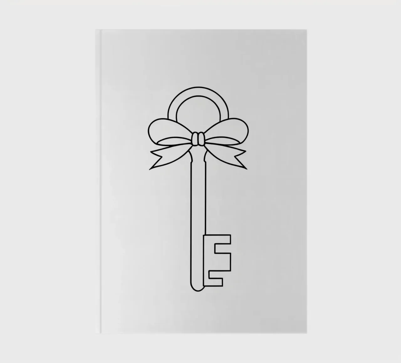 Key In Bow - Minimalist Line Art notebook by Viv Line Art