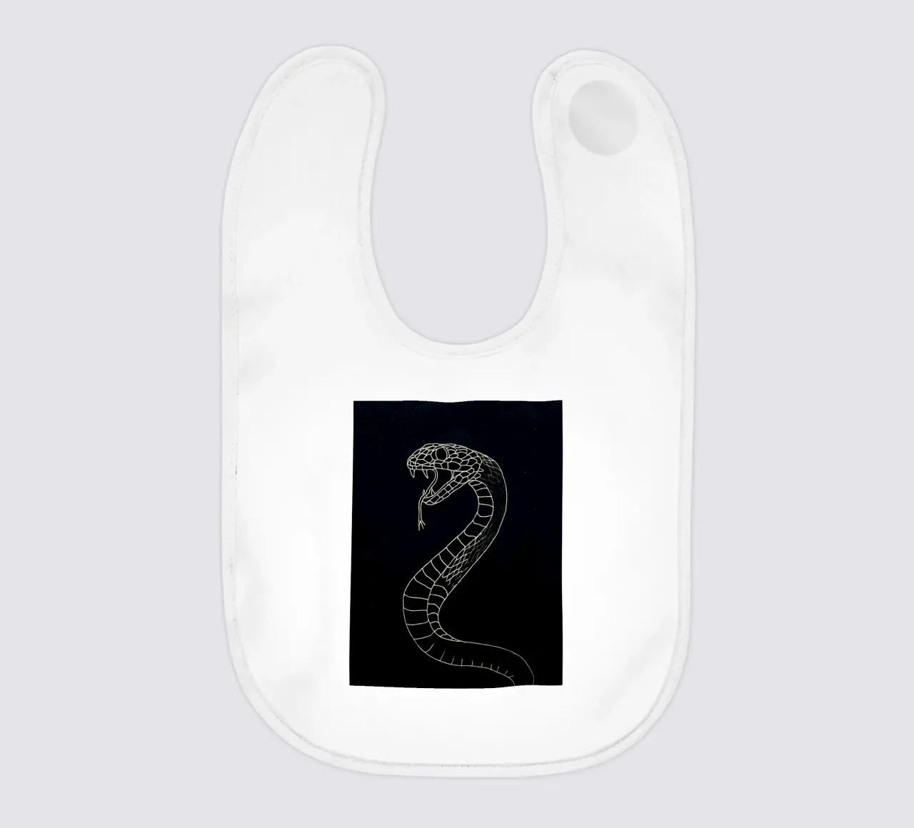 Serpente - Line art minimalista bavaglino da Viv Line Art