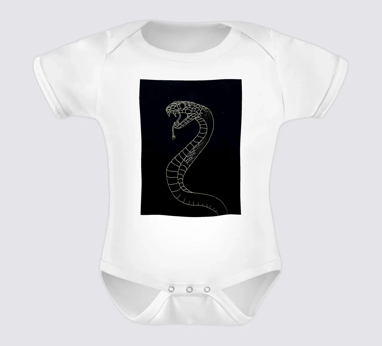Serpente - Line art minimalista body neonato maniche corte da Viv Line Art