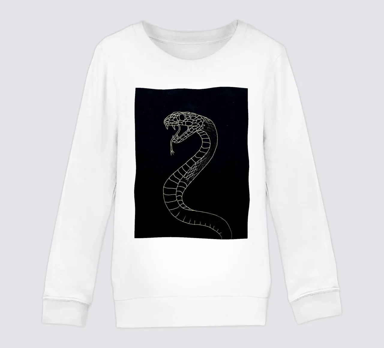 Serpente - Line art minimalista felpa bambino da Viv Line Art