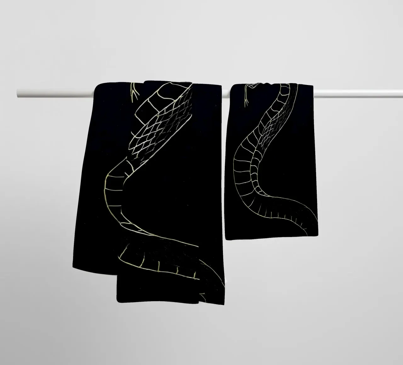 Serpente - Line art minimalista asciugamano da bagno da Viv Line Art