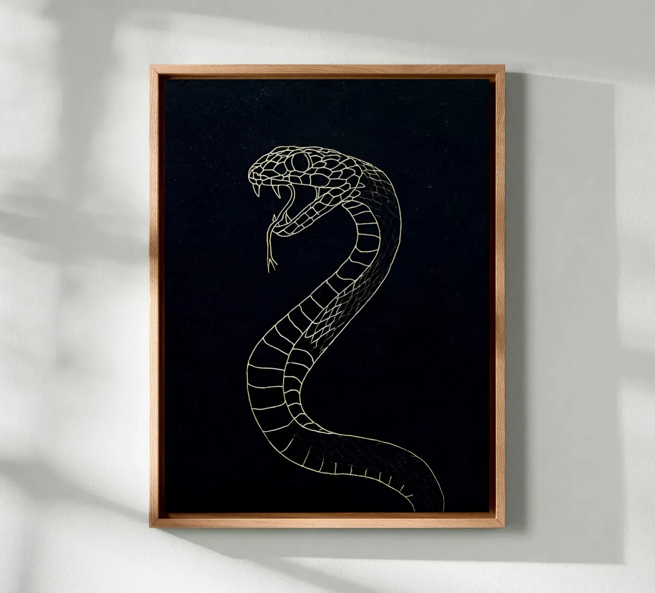 Snake - Minimalist Line Art canvas by Viv Line Art