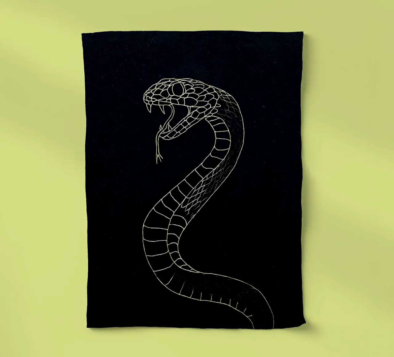 Serpente - Line art minimalista canovaccio da cucina da Viv Line Art