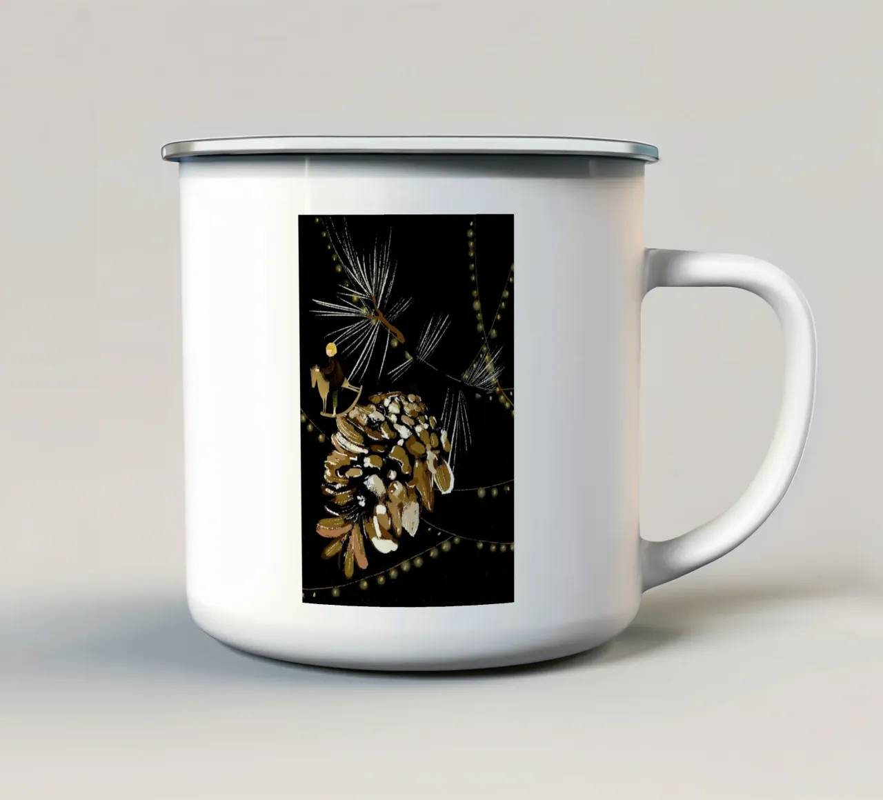 Christmas 2 tazza in smalto da Amalia Restrepo