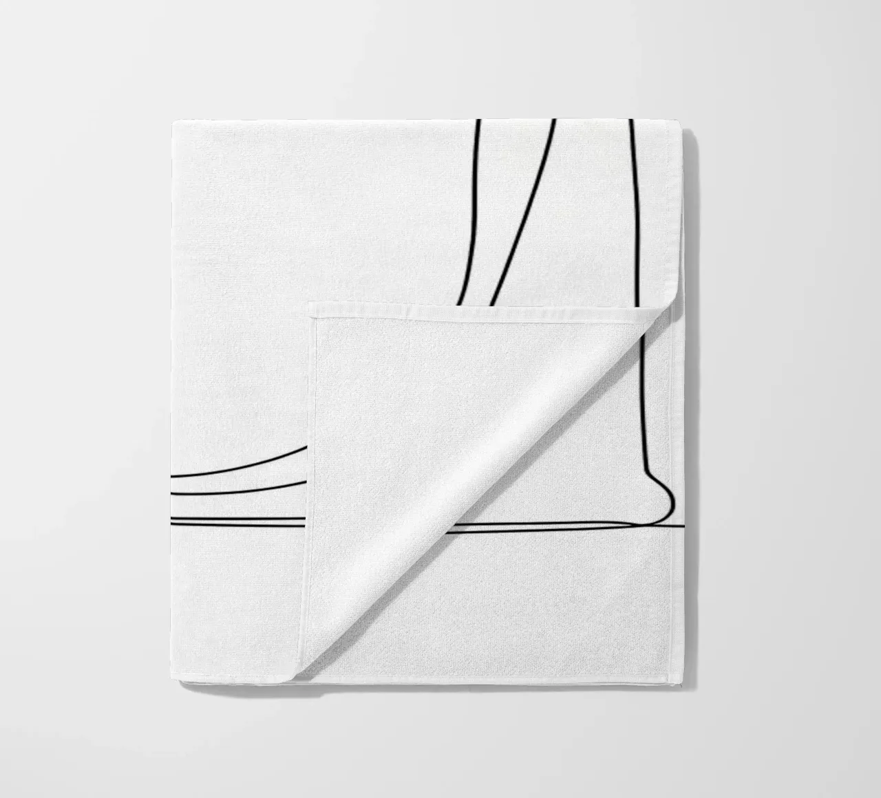 Frutta e verdura in una borsa della spesa - Line Art minimalista telo mare da Viv Line Art