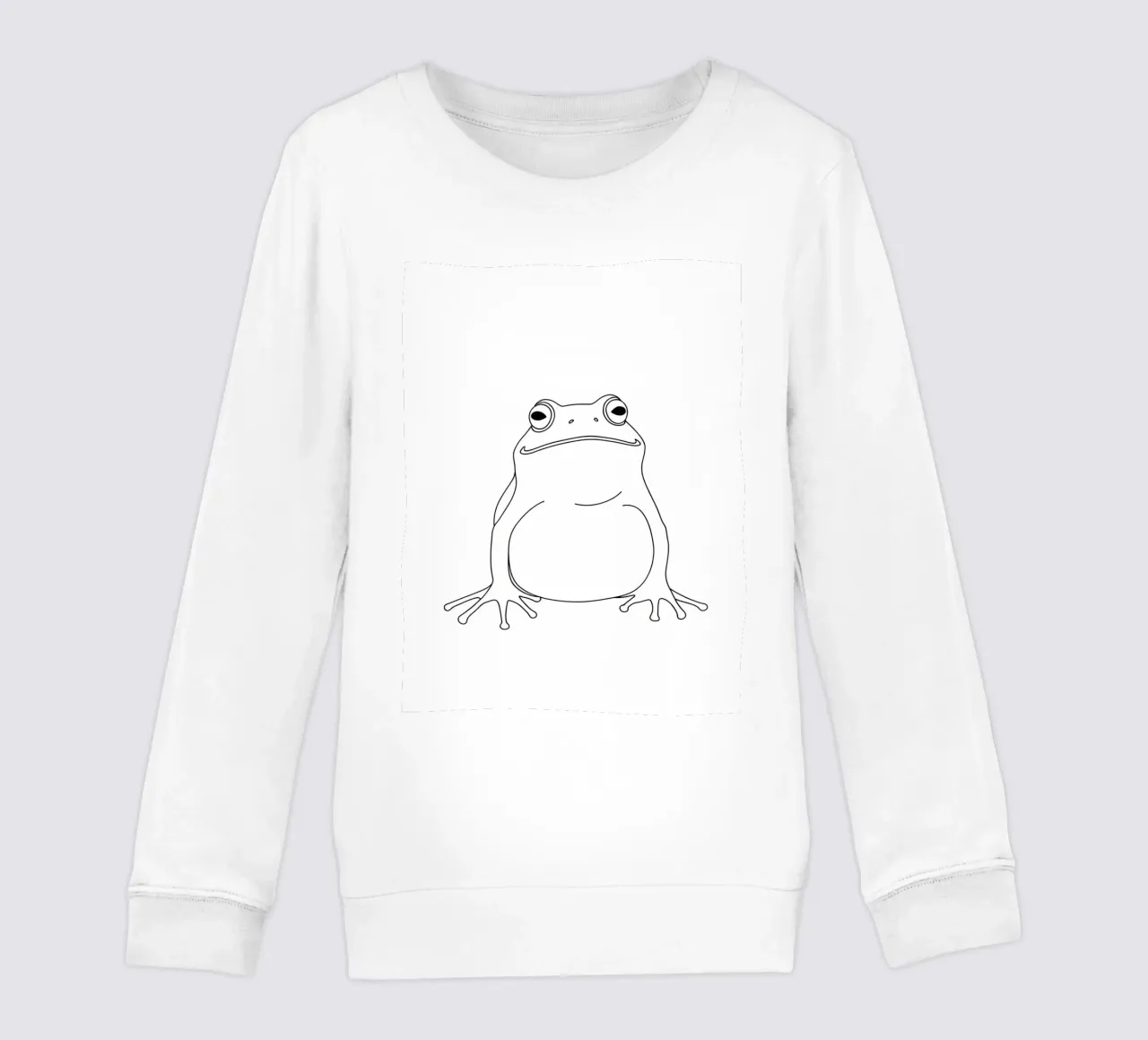 Rana divertente - Line art minimalista felpa bambino da Viv Line Art