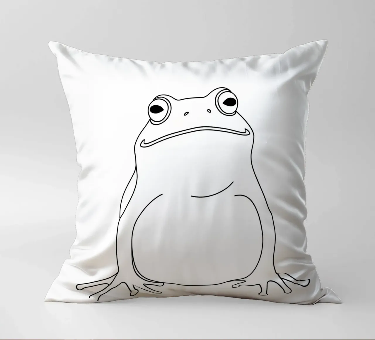 Rana divertente - Line art minimalista cuscino da Viv Line Art